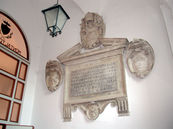 Epigrafe Giulio Sclafenato, primo Governatore di Montalto.